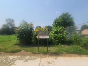 Entrance to the Christian Activity Center community garden. 